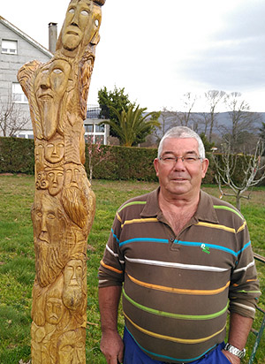 Vila, escultor de chatarra arbórea