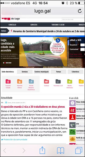 La web municipal como muro de Facebook del PSOE