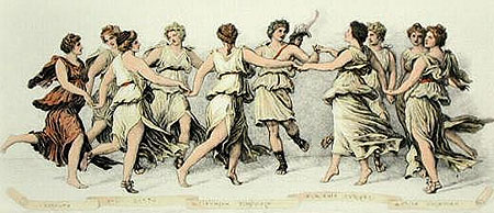 As Musas (nove) fillas de Zeus e de Mnemosine