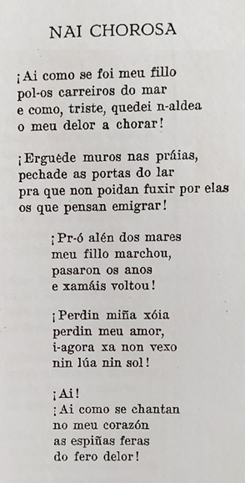 A poesía de Avelino Díaz en Debezos (19): 'Nai chorosa' (1)