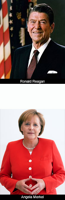 Merkel y Reagan