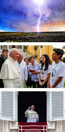 El papa bajo el temporal