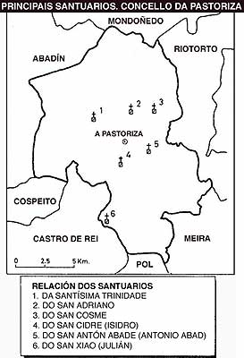 Santuarios do Concello de A Pastoriza, Lugo (I)