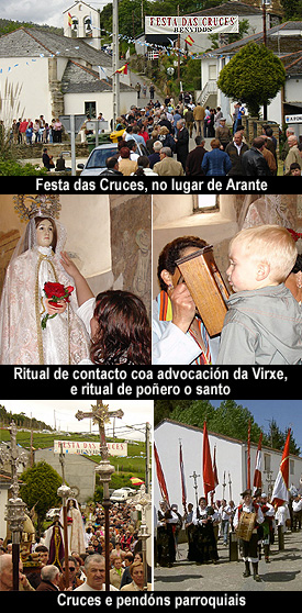 Cruces e pendns parroquiais en Arante