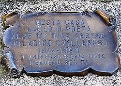 Casas literarias: Xosé María Díaz Castro