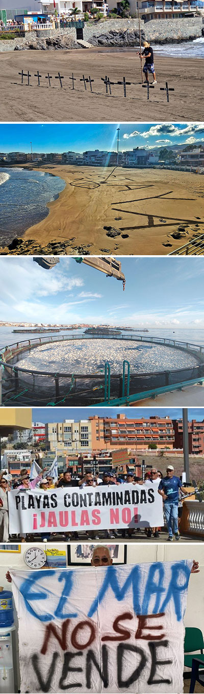 Cruces negras, cementerio y enterradores en la playa de Salinetas