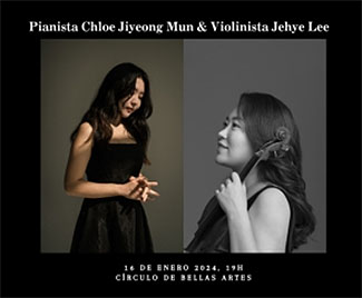 El dúo surcoreano, la pianista Chloe Jiyeong Mun y La violinista Jehye Lee, actuará en el Círculo de Bellas Artes de Madrid para dar bienvenida a 2024
