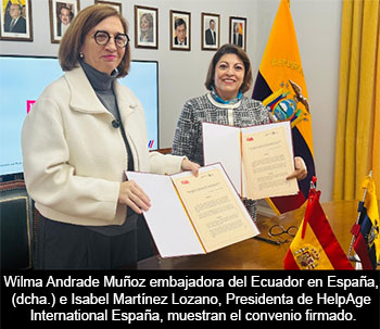 HelpAge International España y Ecuador firman un convenio para fortalecer el apoyo a la comunidad mayor ecuatoriana