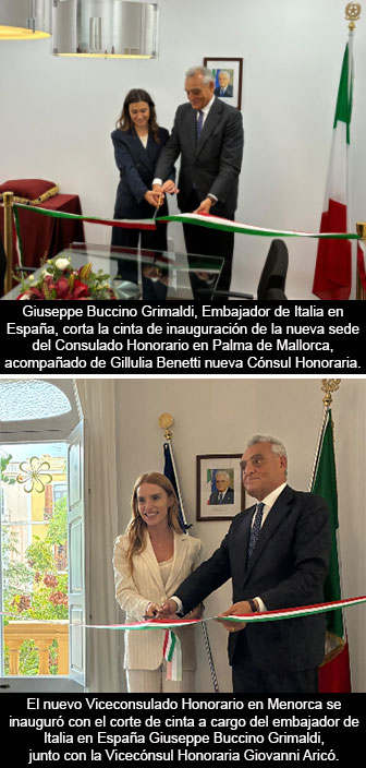 El embajador de Italia en Madrid, Giuseppe Buccino Grimaldi realiza una visita institucional a las islas Baleares