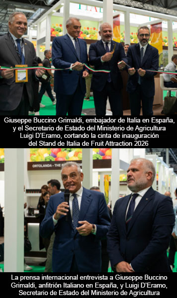 El Secretario de Estado del Ministerio de Agricultura de Italia, Luigi D'Eramo, visita Madrid para participar en la inauguración de 'Fruit Attraction' 2026