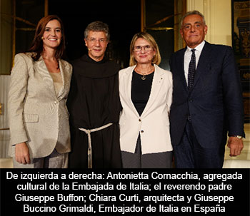 'San Francisco de Asís, patrón de Italia  y Antonio Gaudí, célebre arquitecto español' fueron recordados por la embajada de Italia en España