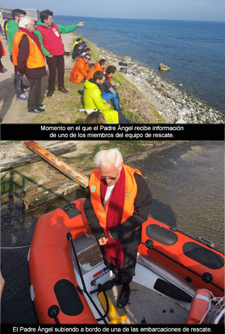 El Padre Ángel en Lesbos (Grecia)