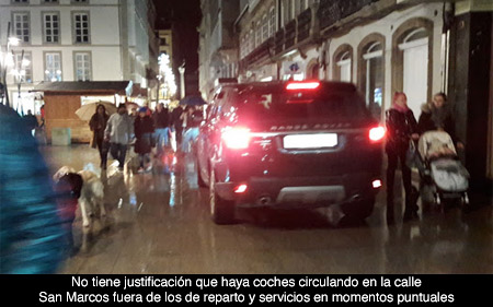 Qu pintan los coches circulando por la calle San Marcos?