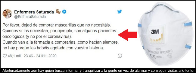 Los daños de la paranoia por el Coronavirus (dejen las mascarillas para quien las necesita ¡coño!)