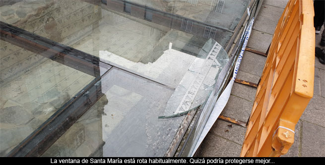 Comienzan los arreglos de las ventanas arqueológicas