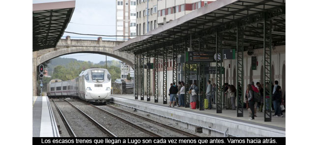 Cada vez menos trenes