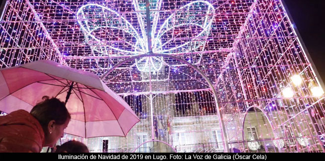 S a las luces de Navidad