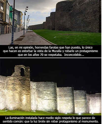 Las (horrendas) nuevas farolas de la Muralla