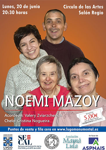Noemi Mazoy cantará el lunes de nuevo en Lugo (¡por fin!)