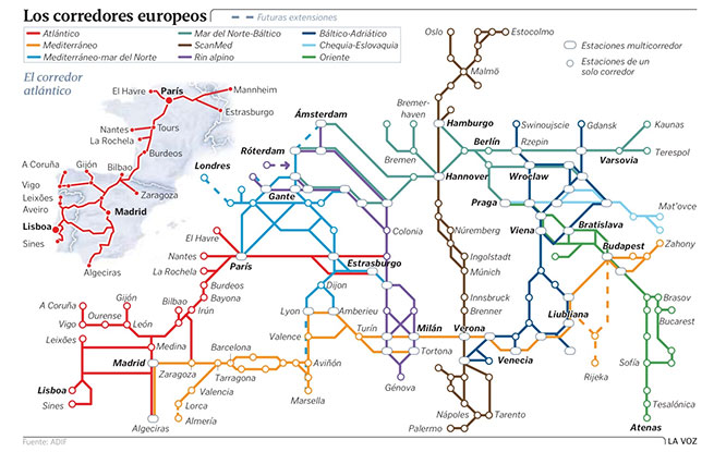 Lugo de nuevo marginado en el mapa ferroviario