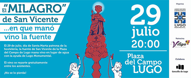 Hoy es el ''Milagro'' de San Vicente, en que man� vino la fuente