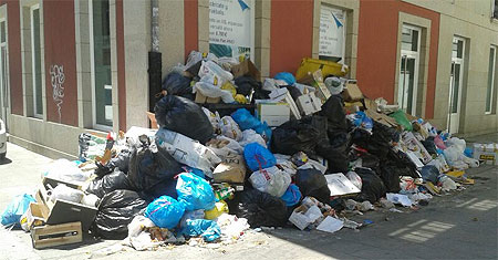 La propineja de la basura