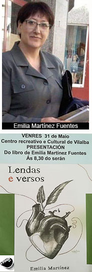 Presentacin de Lendas e Versos, de Emilia Mtnez. Fuentes