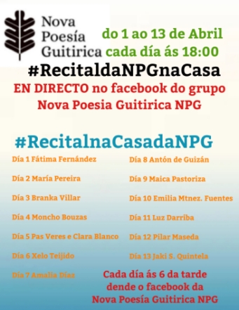 Recital poético on line da NPG Nova Poesia Guitírica