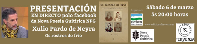 #DoTrinque sigue este sábado coa presentación ON LINE de Os rostros do Frío de Xulio Pardo de Neyra 