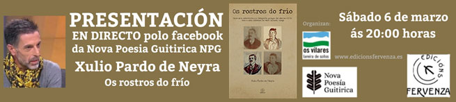 #DoTrinque sigue este sábado coa presentación ON LINE de Os rostros do Frío de Xulio Pardo de Neyra