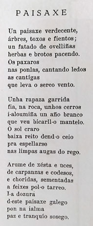 A poesía de Avelino Díaz en Debezos (26): 'Paisaxe' (1)