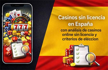 Casinos sin licencia en España con análisis de casinos online sin licencia y criterios de elección