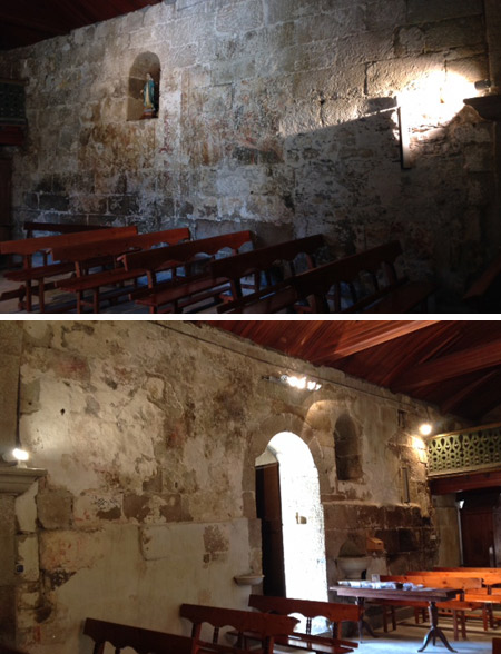 Restauradores alarman sobre os frescos da igrexa dos Vilares