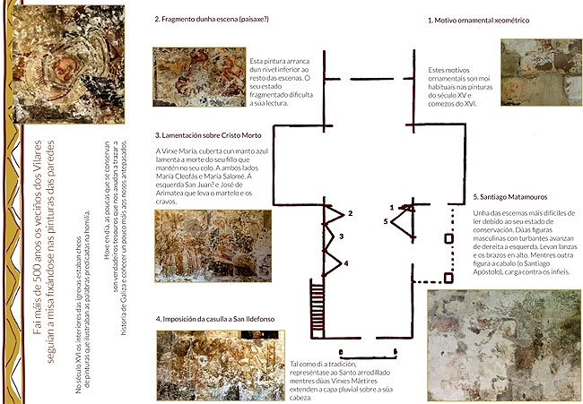 A Lareira de soños edita tríptico e vídeo informativos sobre os frescos dos Vilares