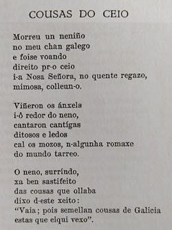 A poesía de Avelino Díaz en Debezos (12): 'Cousas do Ceio' (1)