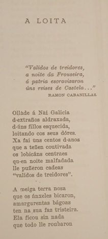 A poesía de Avelino Díaz en Debezos (8): 'A Loita'(1)