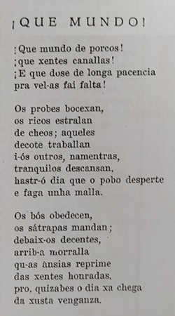 A poesía de Avelino Díaz en Debezos (14): '¡Qué mundo!' (1)