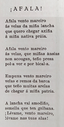 A Poesía de Avelino Díaz en Debezos (22): '¡Afala!' (1)
