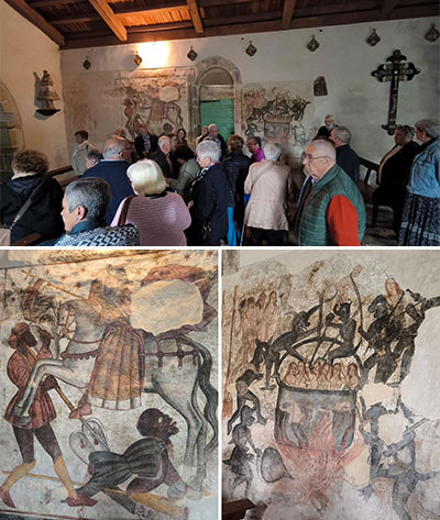 Visita aos frescos das Igrexas parroquiais de Labrada e Os Vilares (Guitiriz)