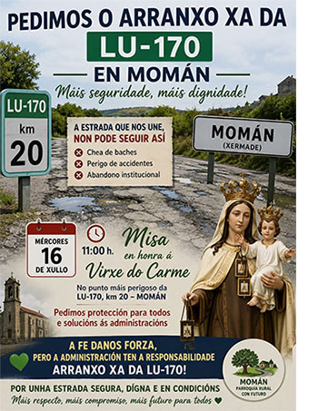 Convocatoria veciñal LU-170 Momán - Xermade