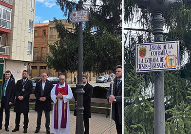 'Jardín' en la plaza Carro Celada de la Cofradía de la Entrada de Jesús en Jerusalén en Astorga