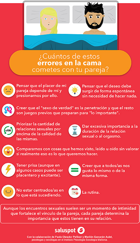 10 errores que cometes en la cama con tu pareja