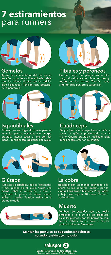 7 estiramientos para runners