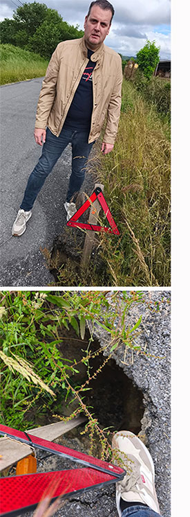 UCIN Lugo exige a la Diputación una actuación urgente en la carretera entre Bonxe y Mosteiro por su grave estado de deterioro