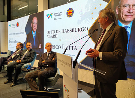 Enrico Letta, galardonado con el XXI Premio Otto de Habsburgo.