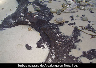 Turbas na praia de Arealonga en Foz