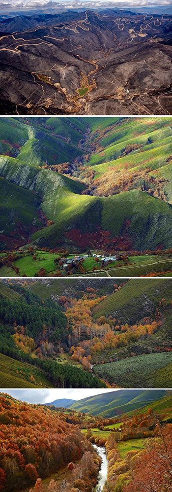 La sierra de mis amores antes de ser devorada por las llamas