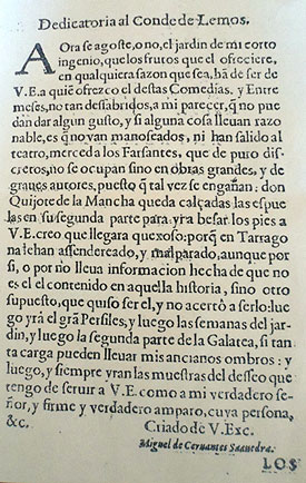 Cervantes e o VII Conde de Lemos